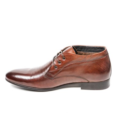 Klasik ofis deri ayakkabılar beyaz arka plan üzerinde izole dostum. E-ticaret ve Katalog için ürün stüdyoda çekim güzel fotoğraf pic.