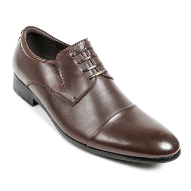 Klasik ofis deri ayakkabılar beyaz arka plan üzerinde izole dostum. E-ticaret ve Katalog için ürün stüdyoda çekim güzel fotoğraf pic.