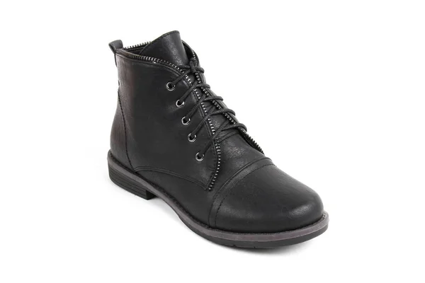 Mans Demi Season Leather Shoes Isolated Wthite Nice Photo Pic — Stock Photo, Image