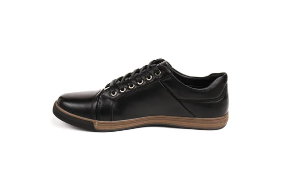 Classic Office Leathers Man Shoes Isolated White Background Nice Photo — Φωτογραφία Αρχείου