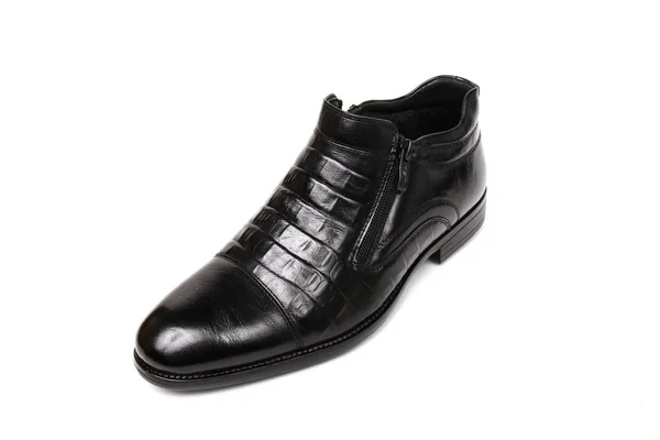 Classic Office Leathers Man Shoes Isolated White Background Nice Photo — Φωτογραφία Αρχείου