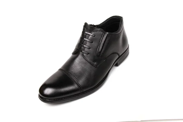 Classic Office Leathers Man Shoes Isolated White Background Nice Photo — Φωτογραφία Αρχείου