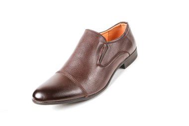 Klasik ofis deri ayakkabılar beyaz arka plan üzerinde izole dostum. E-ticaret ve Katalog için ürün stüdyoda çekim güzel fotoğraf pic.