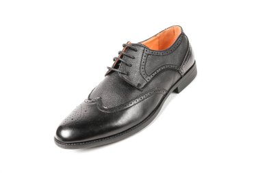 Klasik ofis deri ayakkabılar beyaz arka plan üzerinde izole dostum. E-ticaret ve Katalog için ürün stüdyoda çekim güzel fotoğraf pic.