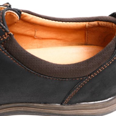 Beyaz arka plan üzerinde şık nedensel adam ayakkabı. E-ticaret ve Katalog için ürün stüdyoda çekim güzel fotoğraf pic.