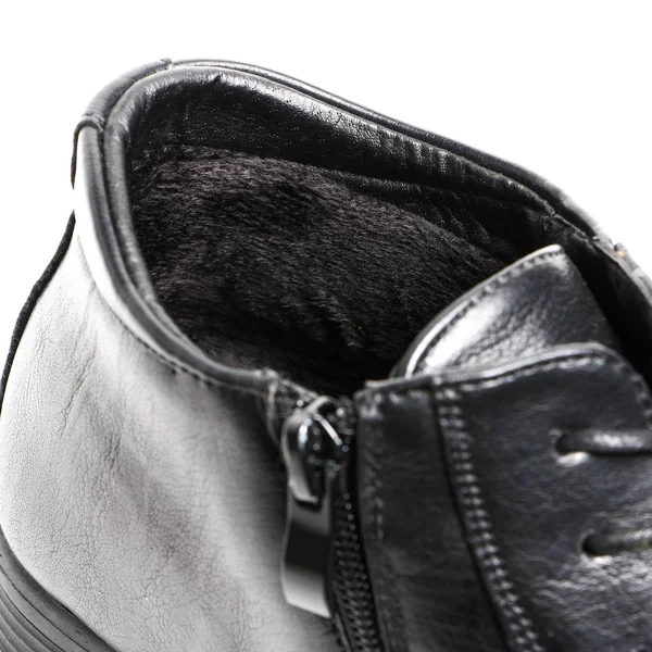 Couros Escritório Clássicos Sapatos Masculinos Isolados Fundo Branco Tiro Foto — Fotografia de Stock