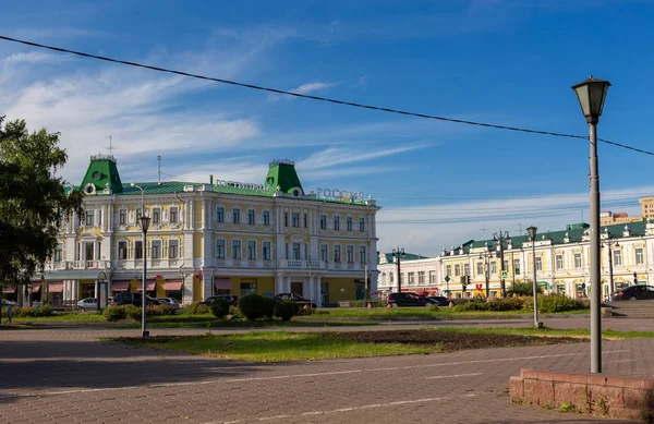 Omsk Rosja Lipca 2019 Ulica Lenina Mieście Omsk — Zdjęcie stockowe