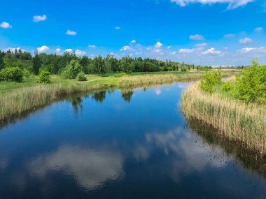 Omsk, Rusya - 14 Haziran 2019 Irtysh, Omsk'ta