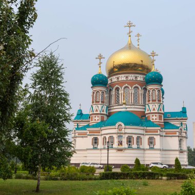 Omsk, Rusya-29 Temmuz 2019: şehir merkezinin güzelliği Omsk