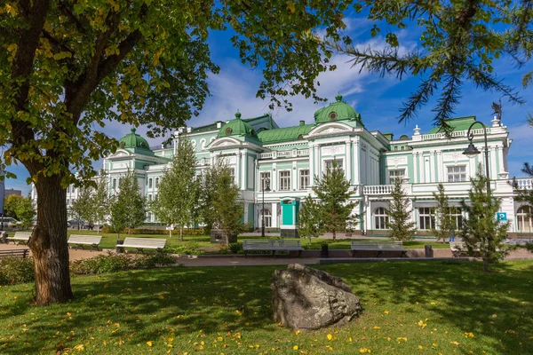 Omsk Rosja Września 2019 Plac Dzerzhinsky Zdjęcia Stockowe bez tantiem