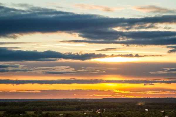 Sunset sky at the city — Stock Photo, Image