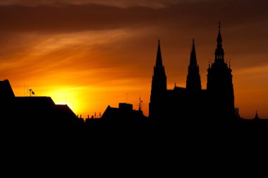 gece Prag Kalesi