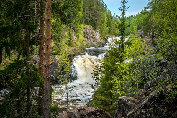 Kivach vízesés Karelia, Oroszország — Stock Fotó