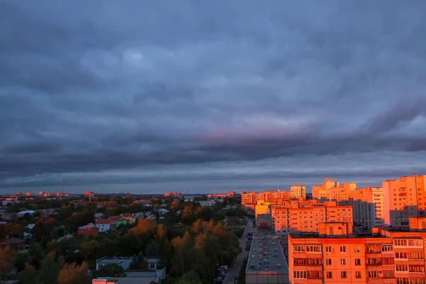 Sunrise over city of Vladimir Russia — Stock Photo, Image