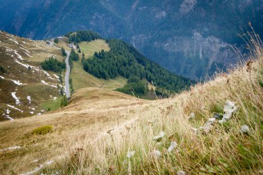 Grossglockner. Yüksek Alp Dağ Yolu Hochalpenstrasse
