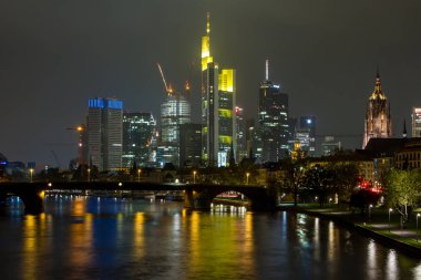 Frankfurt am main, gece, Almanya