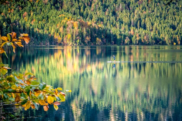 Eibsee lac Allemagne Garmisch en automne — Photo