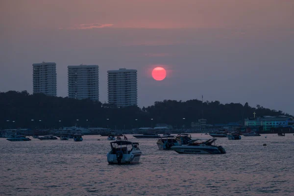 Zachód słońca w Pattaya Tajlandia — Zdjęcie stockowe