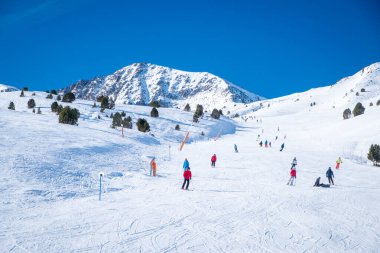 Andorra GrandValira Ski. Pyrenees Mountains clipart