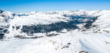 Andorra Grandvalira Kayağı. Pireneler Dağları