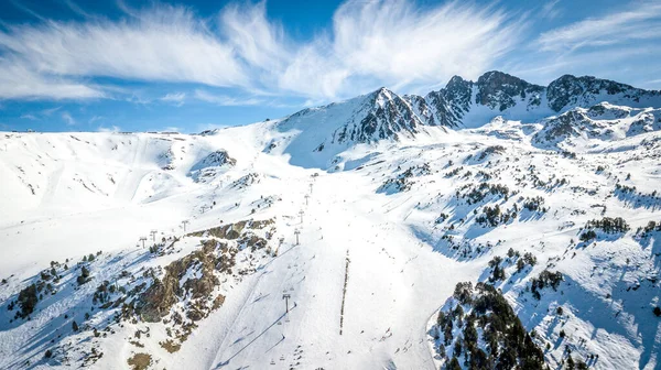 Andorra GrandValira Ski. Pirineos Montañas — Foto de Stock