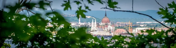 Budapest Hungría Vista Ciudad Desde Gellerthegy — Foto de Stock