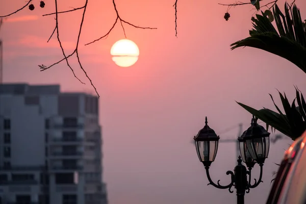 Puesta Sol Pattaya Tailandia — Foto de Stock