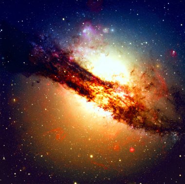 Galaksinin Bulutsusu ve yıldız ile görünümünü. Nasa tarafından döşenmiş bu görüntü unsurları.