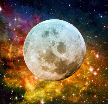 Dolunay Bulutsusu ve yıldızlar arka plan üzerinde. Nasa tarafından döşenmiş bu görüntü unsurları.