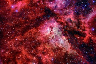 Galaxy ve boşluk bulutsu. Nasa tarafından döşenmiş bu görüntü unsurları.