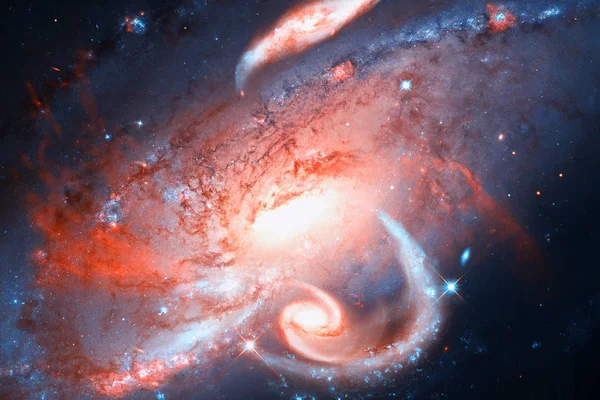 Super Spirální Galaxie Vesmíru Elementy Jsou Podle Nasa — Stock fotografie