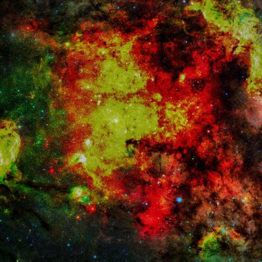 Bulutsu, galaxy ve uzayda yıldız. Nasa tarafından döşenmiş bu görüntü unsurları.