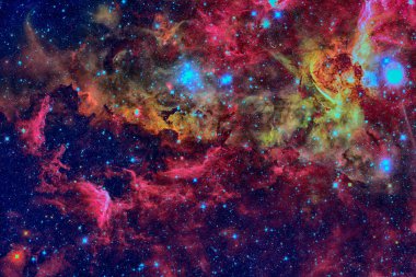 Yıldız ve galaksi derin uzayda. Nasa tarafından döşenmiş bu görüntü unsurları.