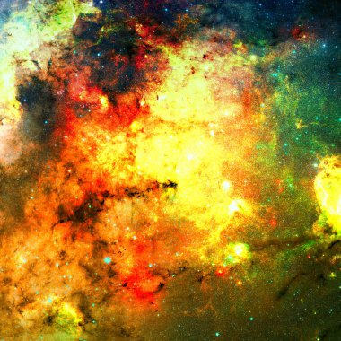 Bulutsu, galaxy ve uzayda yıldız. Nasa tarafından döşenmiş bu görüntü unsurları.