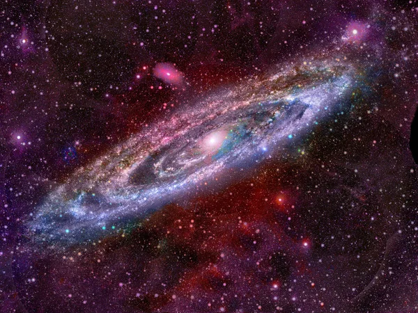 Glödande Spiralgalax Delar Denna Bild Tillhandahålls Nasa — Stockfoto