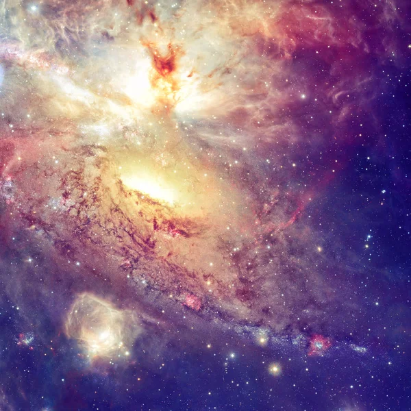 Stjärnan Sätter Och Nebulosa Yttre Rymden Delar Denna Bild Från — Stockfoto