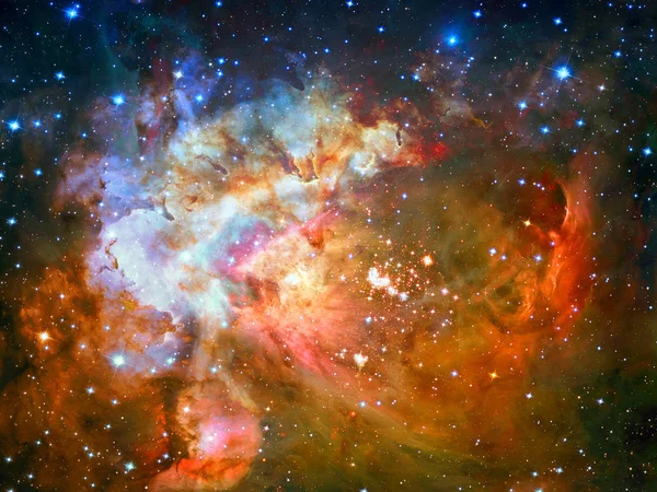 Nebulosa Espacial Colorida Com Estrelas Elementos Desta Imagem Fornecidos Pela — Fotografia de Stock