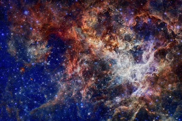 在深空间的星星的银河的看法 Nasa 提供的这个图像的元素 — 图库照片
