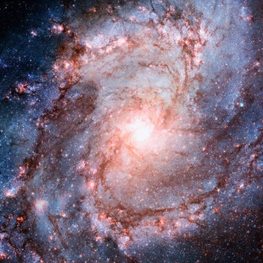 Parlayan sarmal gökada. Nasa tarafından döşenmiş bu görüntü unsurları