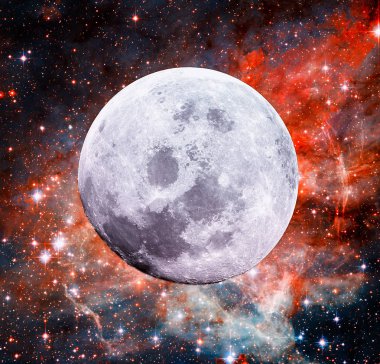 Dolunay Bulutsusu ve yıldızlar arka plan üzerinde. Nasa tarafından döşenmiş bu görüntü unsurları.