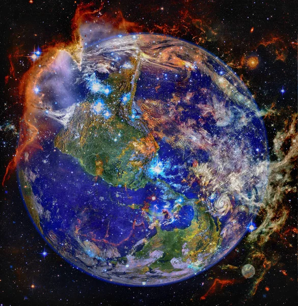 Vackra Planeten Jorden Yttre Rymden Delar Denna Bild Från Nasa — Stockfoto