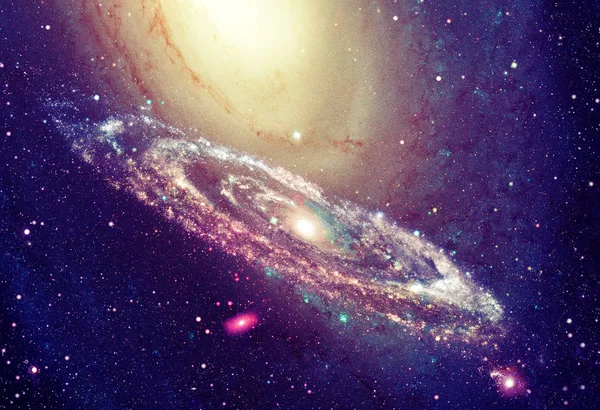Nasa 提供的这张图片的闪亮螺旋星系元素 — 图库照片