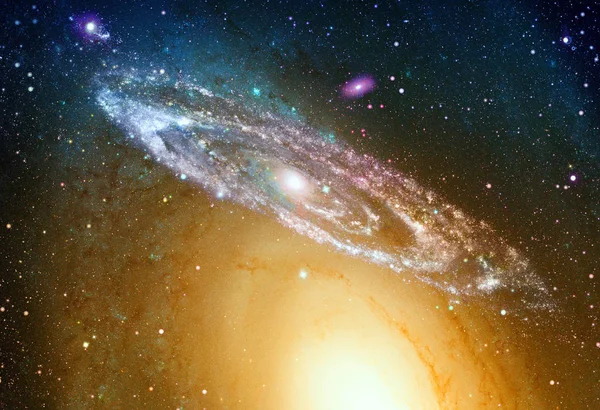 Zářící Spirální Galaxie Prvky Tohoto Obrázku Jsou Podle Nasa — Stock fotografie