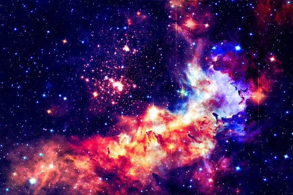 Renkli Galaxy Uzayda Nasa Tarafından Döşenmiş Görüntü Unsurları — Stok fotoğraf