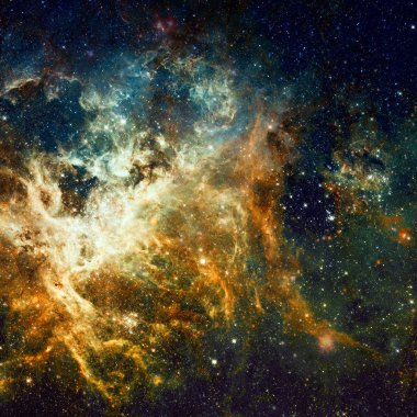 Yıldız ve galaksi derin uzayda. Nasa tarafından döşenmiş bu görüntü unsurları.