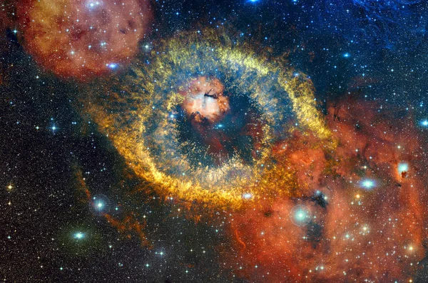 Nebulosa Brilhante Com Estrelas Espaço Exterior Elementos Desta Imagem Fornecidos — Fotografia de Stock