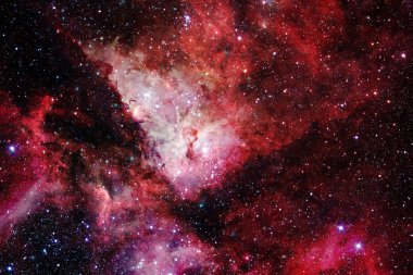 Galaxy ve boşluk bulutsu. Nasa tarafından döşenmiş bu görüntü unsurları.