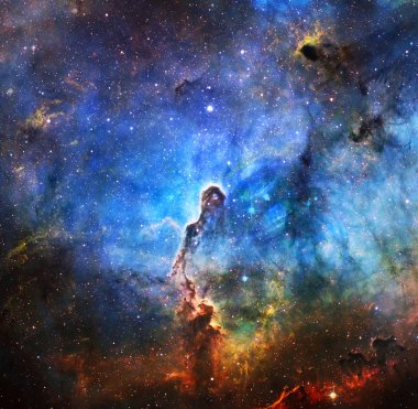 Derin uzay müthiş nebulada. Bu görüntü döşenmiş Nasa tarafından unsurları