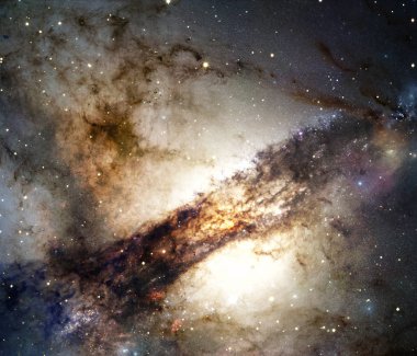 Galaksinin Bulutsusu ve yıldız ile görünümünü. Nasa tarafından döşenmiş bu görüntü unsurları.