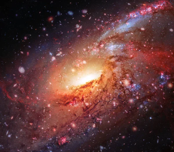 Galáxia espiral colorida no espaço exterior. Elementos desta imagem fornecidos pela NASA — Fotografia de Stock